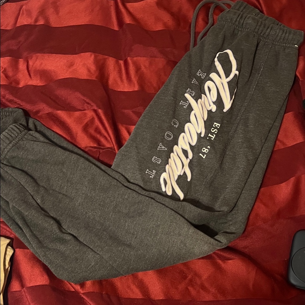 Aeropostale Gray Sweatpants with Pink Logo